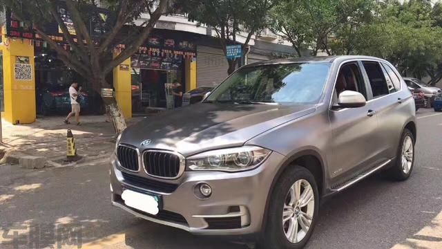 宝马X5电光钨钢车身改色贴膜效果图展示