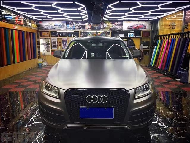 奥迪Q5电光钛灰全车改色案例分享