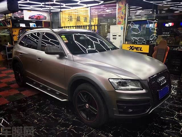 奥迪Q5电光钛灰全车改色案例分享