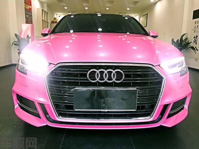 奥迪A3改色电光公主粉 粉红女郎，女生专属