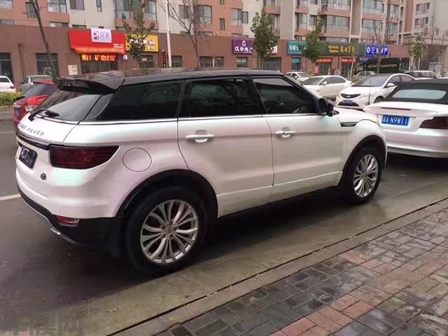路虎极光曙光白全车改色案例分享 硬汉变身小可爱