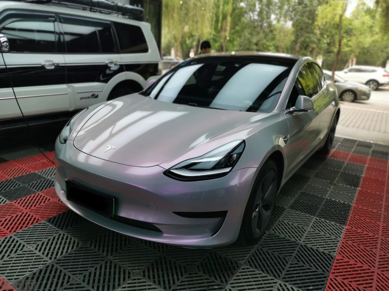 特斯拉Model3 梦幻灰改色膜 效果图