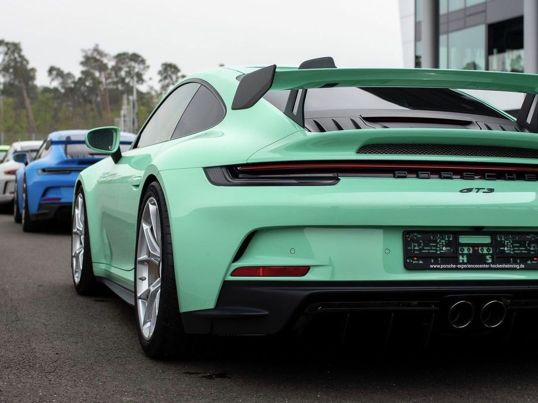 保时捷911 GT3 薄荷绿改色膜 效果图