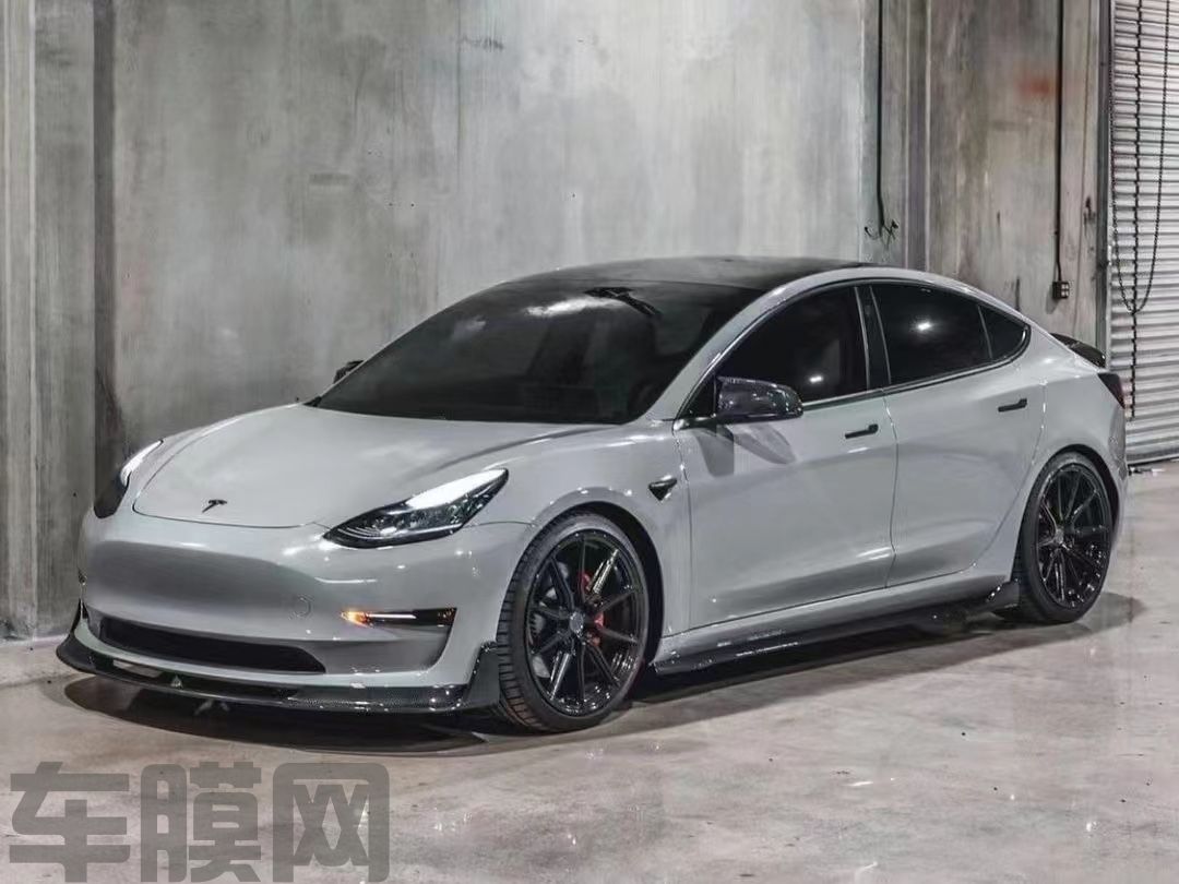 特斯拉Model 3 水晶纳多灰改色膜 效果图