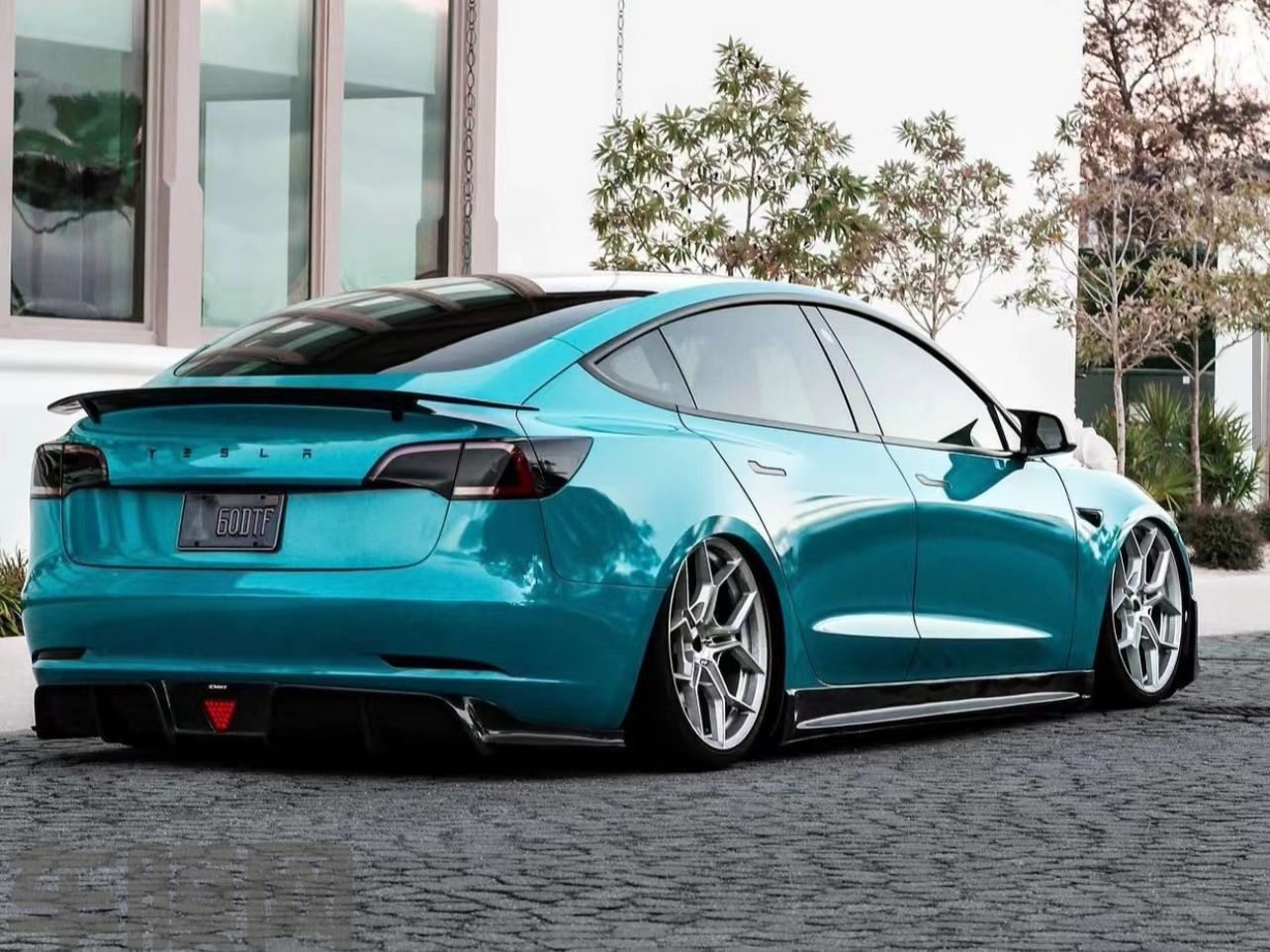 特斯拉Model 3 迈阿密蓝改色膜 效果图