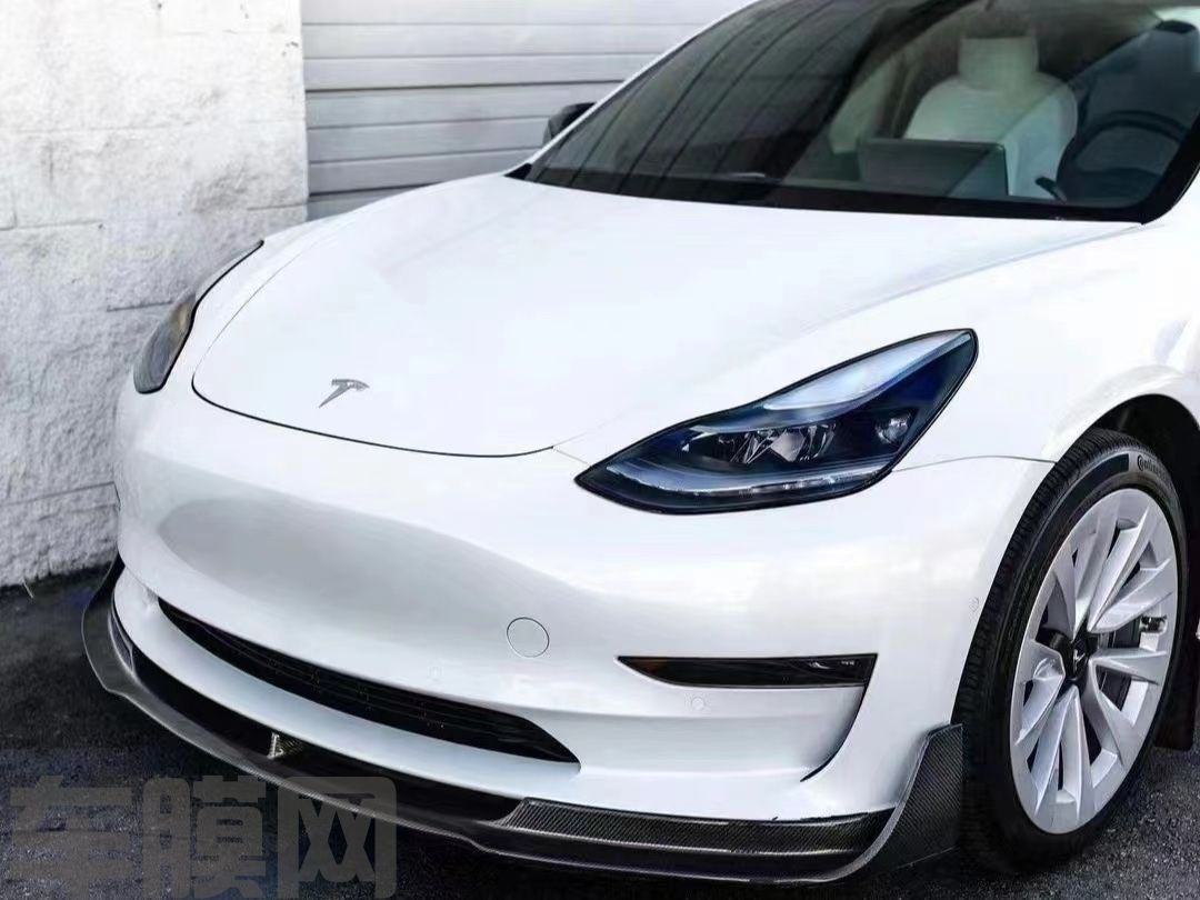 特斯拉Model 3 陶瓷白改色膜 效果图