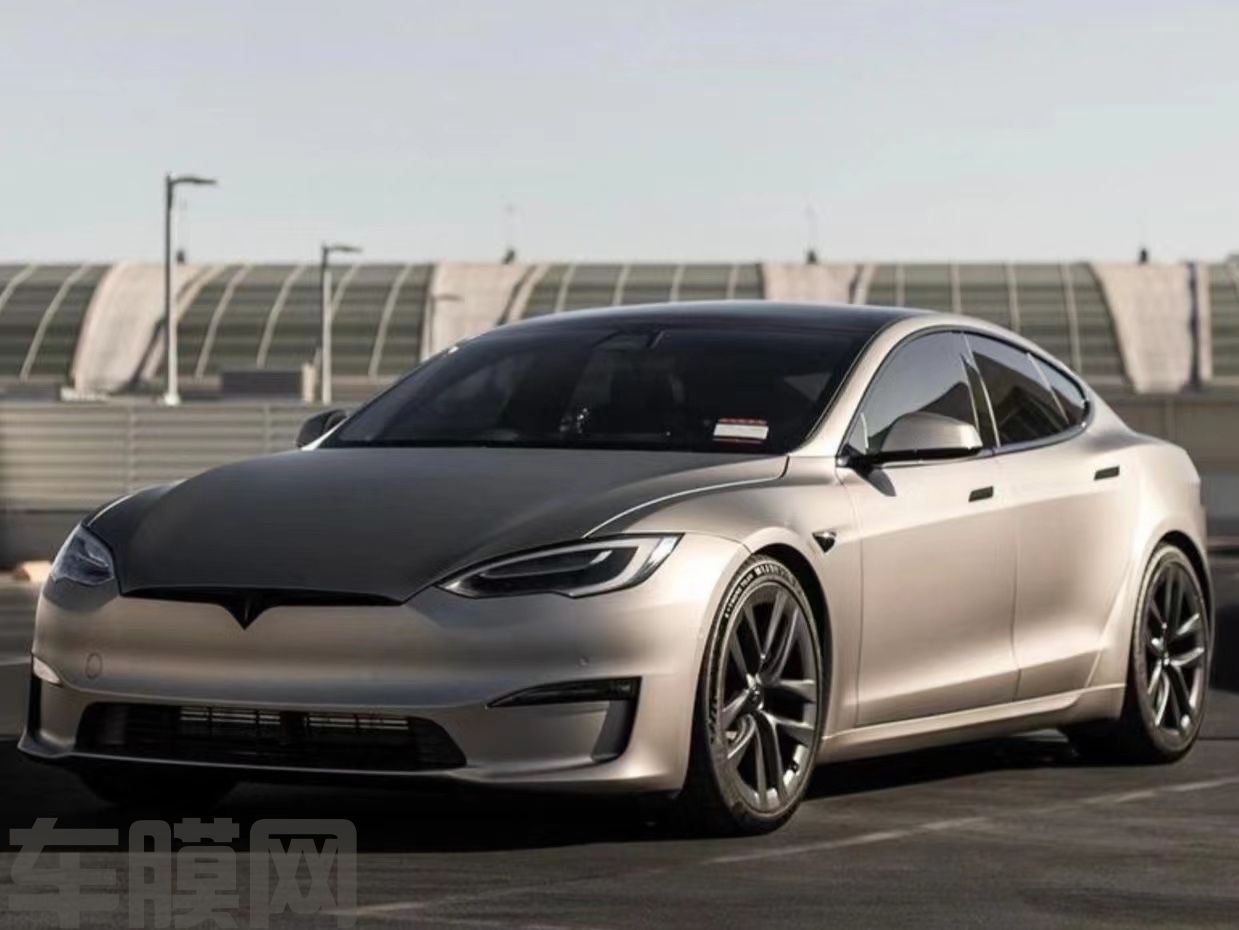 特斯拉Model S 木炭灰改色膜 效果图