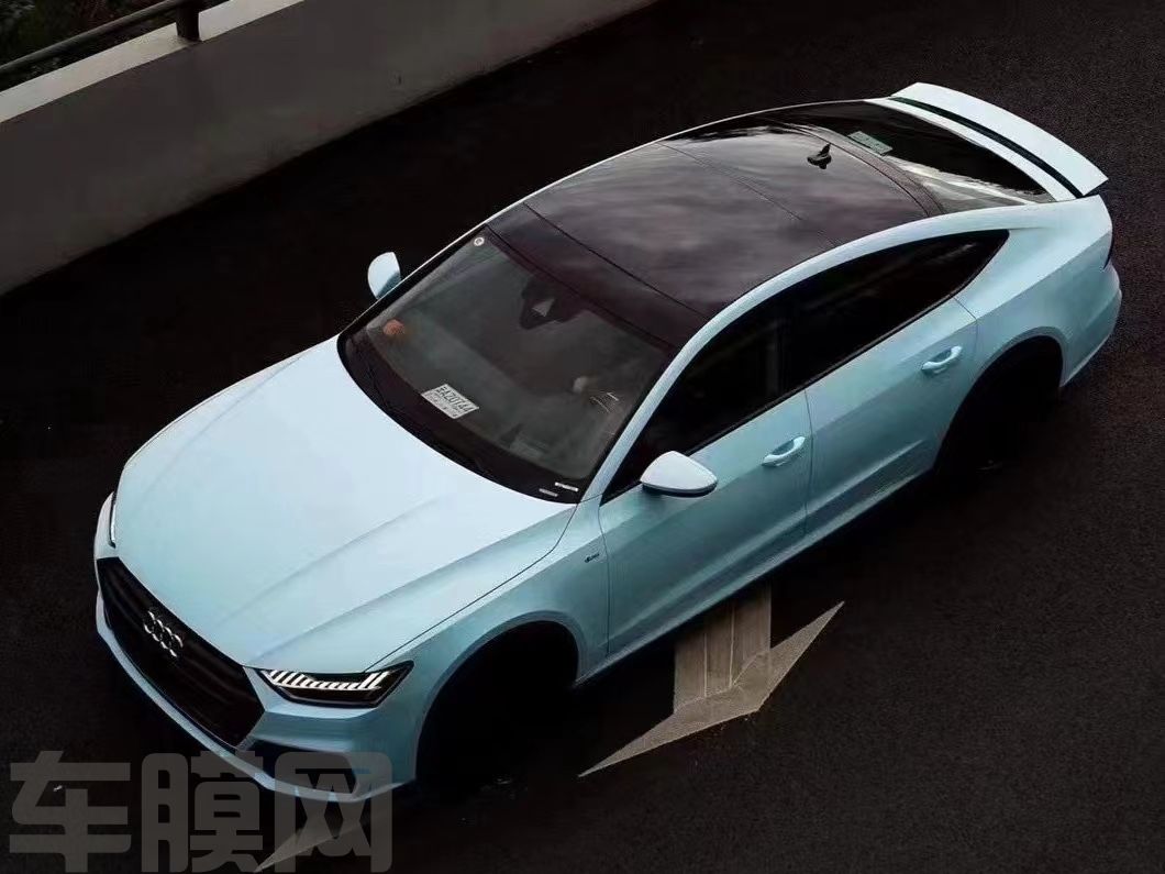 奥迪A7 穆里怀白改色膜 效果图