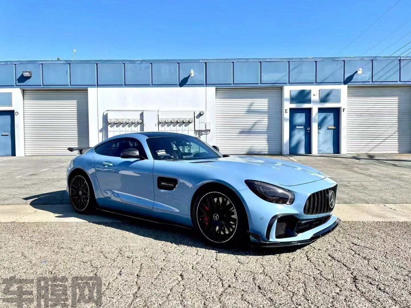 奔驰AMG GT 瓷器蓝改色膜 效果图