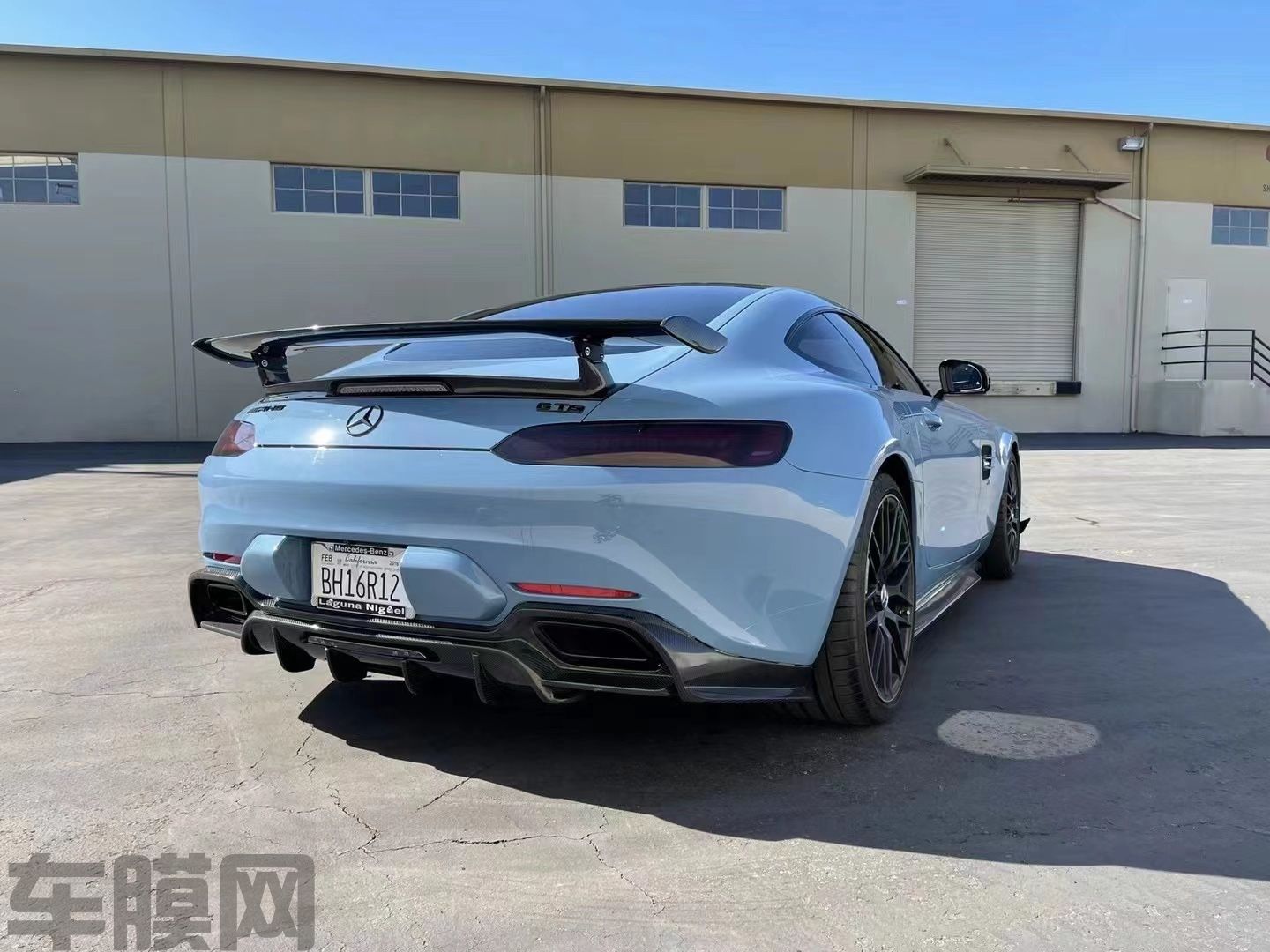 奔驰AMG GT 瓷器蓝改色膜 效果图