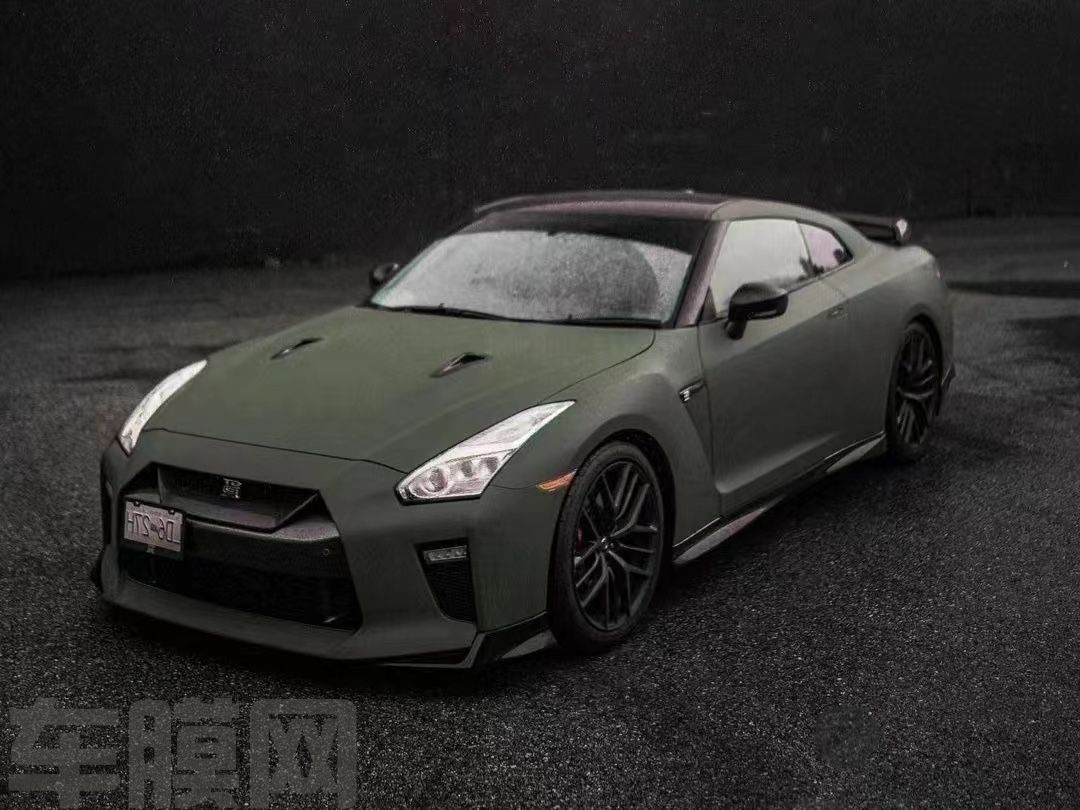 日产GT-R 陶瓷军绿改色膜 效果图