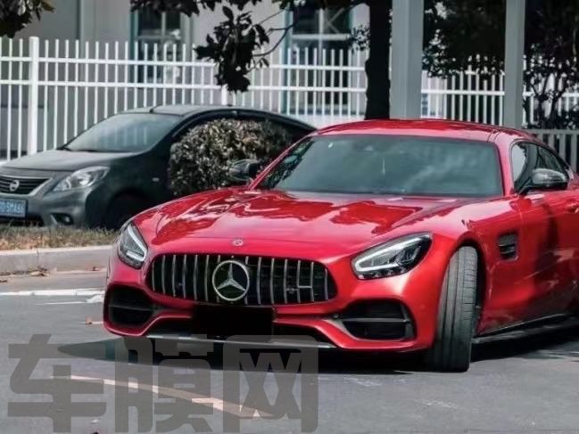 奔驰AMG GT 魂动红改色膜 效果图