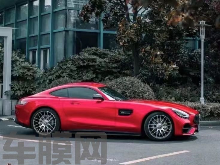 奔驰AMG GT 魂动红改色膜 效果图
