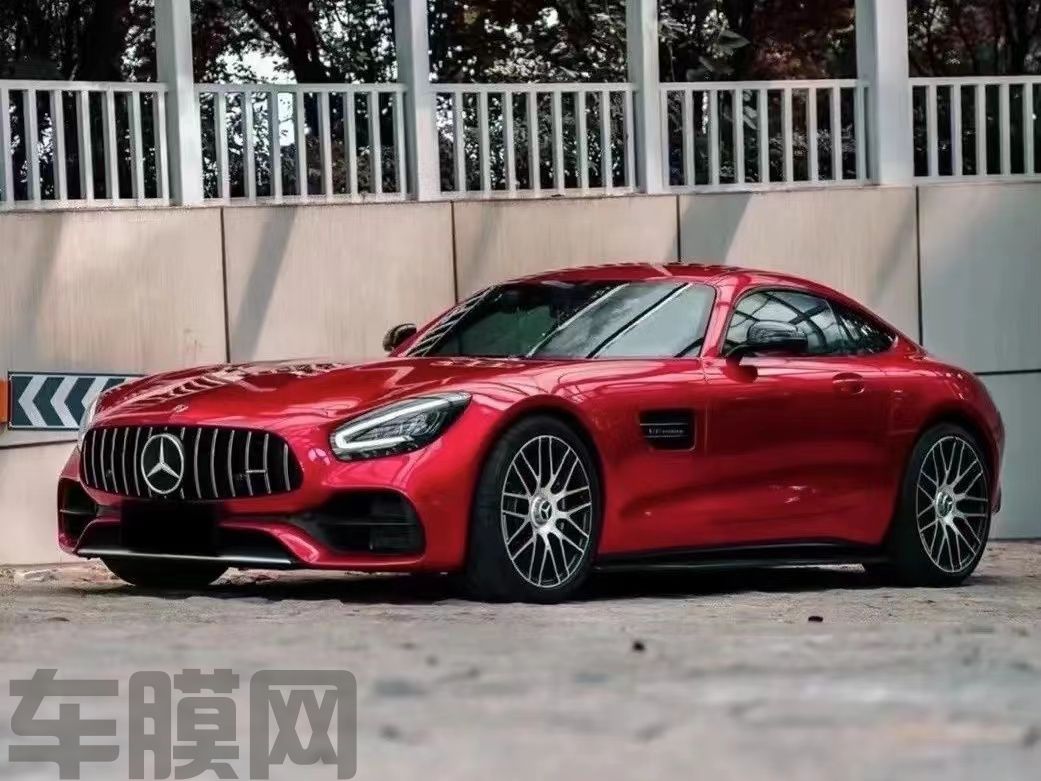 奔驰AMG GT 魂动红改色膜 效果图