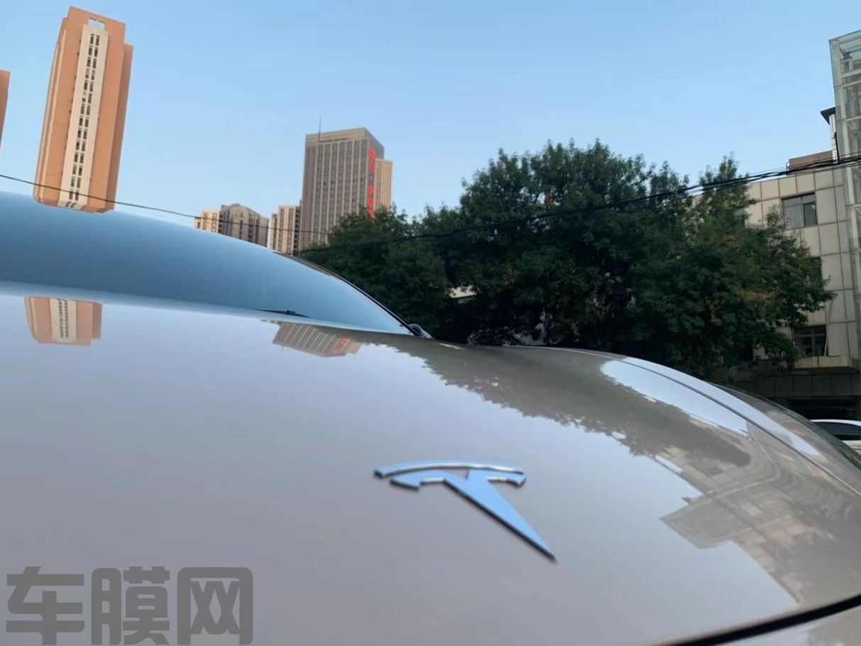 特斯拉Model3 撒哈拉黄改色膜 效果图