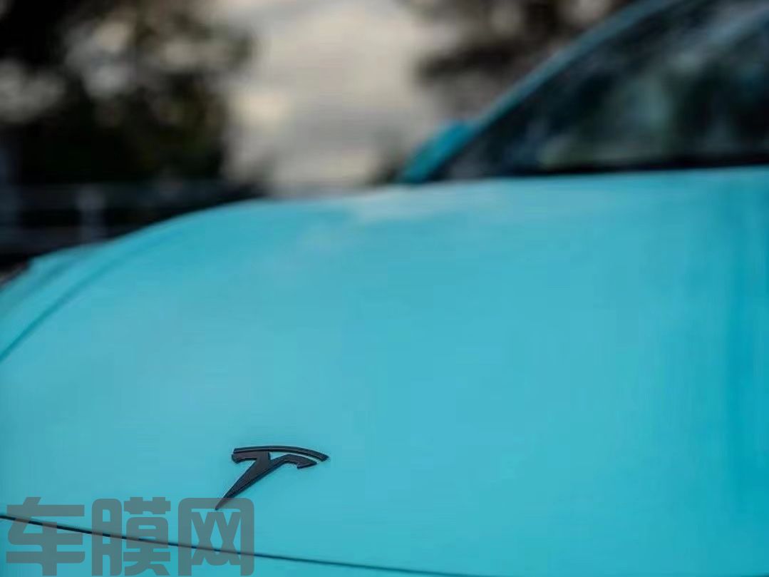特斯拉Model3 蒂芙尼蓝改色膜 效果图