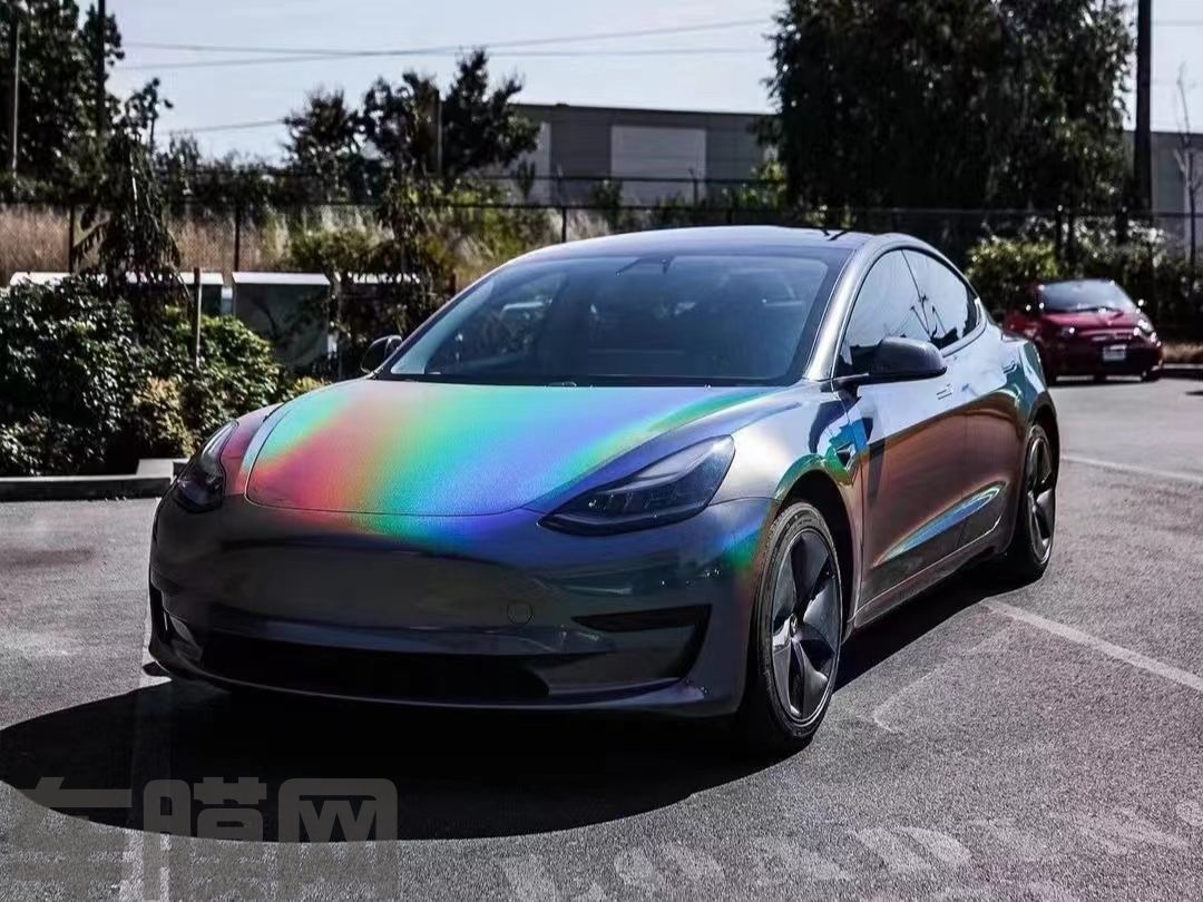 特斯拉Model3 锦绣灰改色膜 效果图