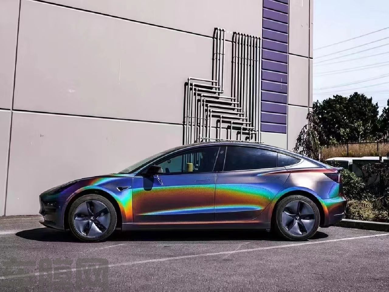 特斯拉Model3 锦绣灰改色膜 效果图