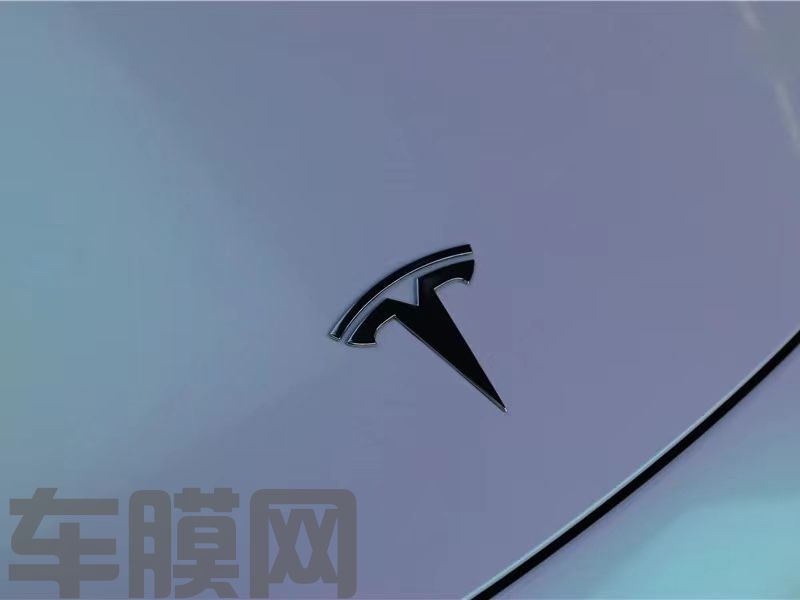 特斯拉Model3 曙光白改色膜 效果图