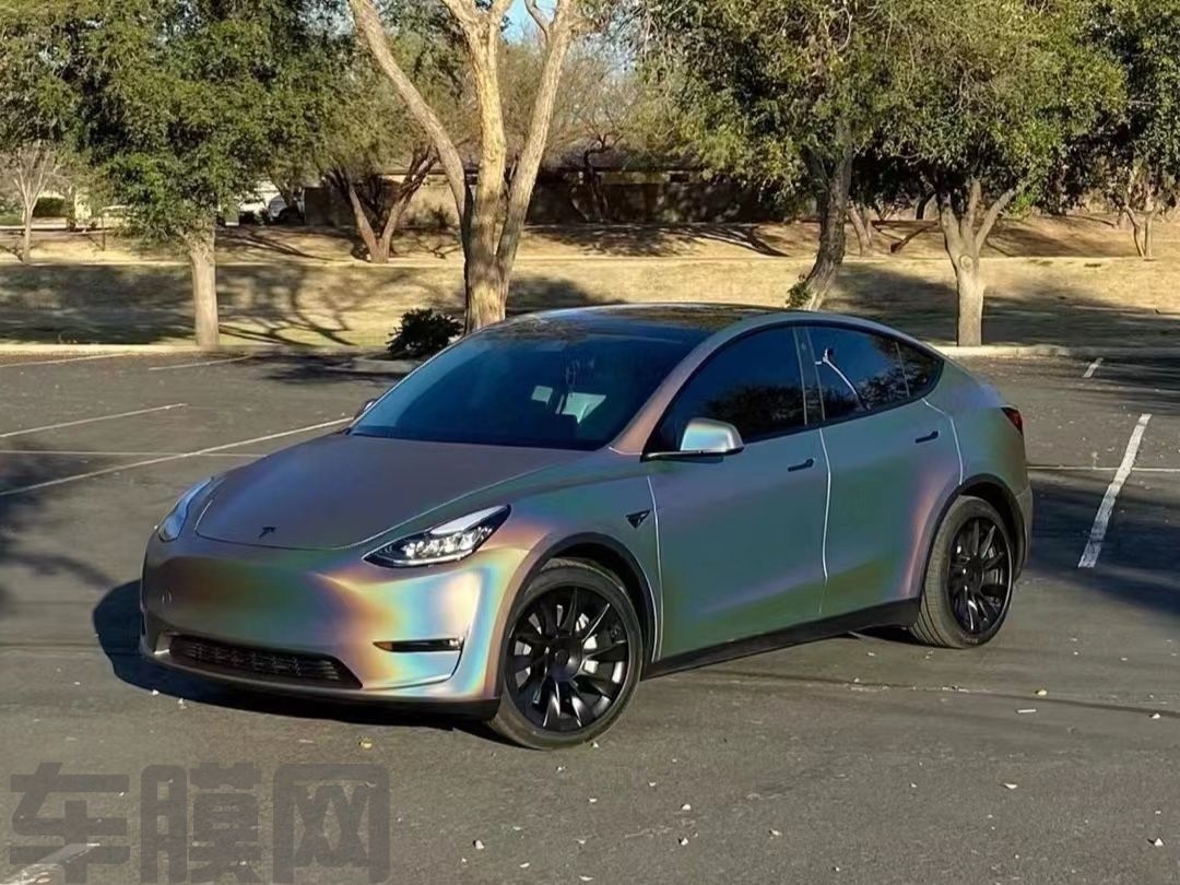 特斯拉Model Y 锦绣灰改色膜 效果图