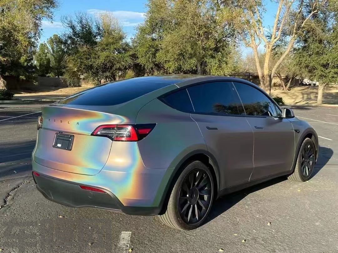 特斯拉Model Y 锦绣灰改色膜 效果图