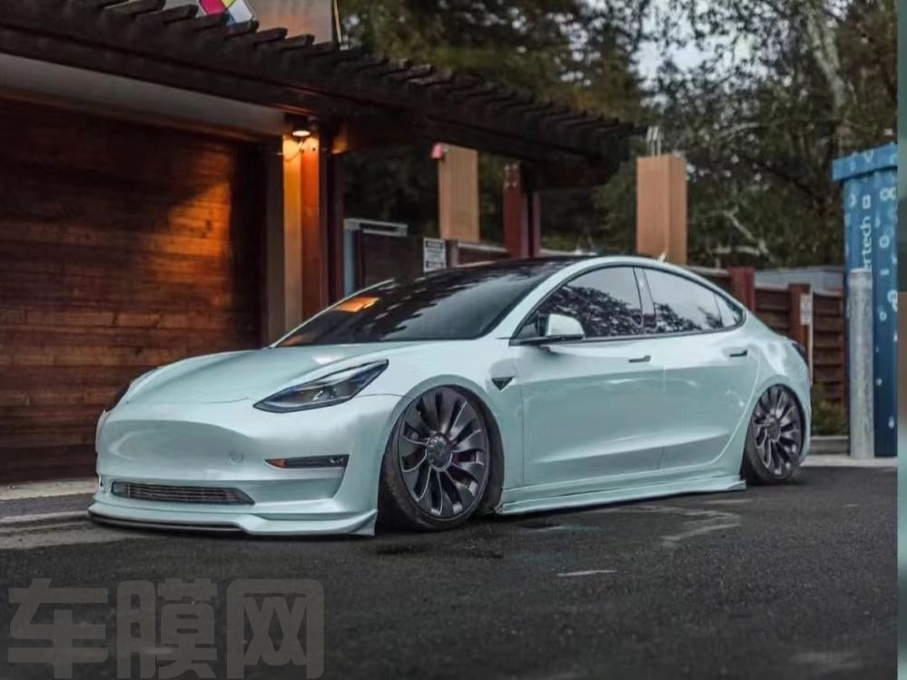 特斯拉Model3 月光玉改色膜 效果图