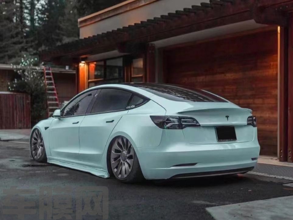 特斯拉Model3 月光玉改色膜 效果图