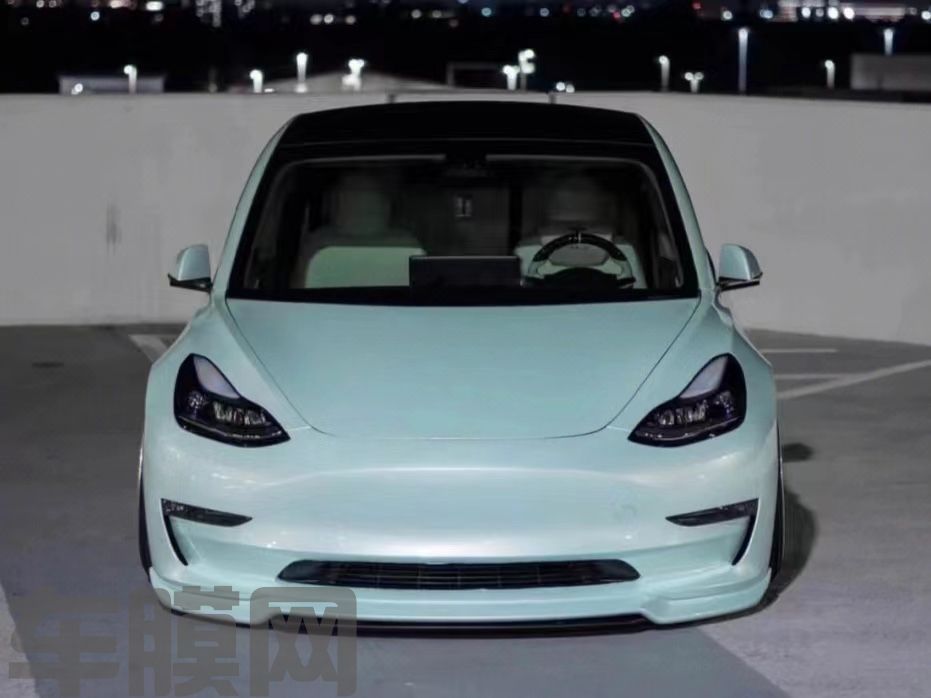 特斯拉Model3 月光玉改色膜 效果图