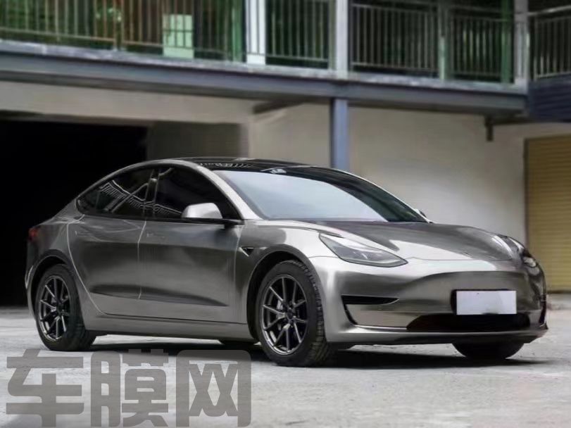 特斯拉Model3 液态金属深银改色膜 效果图