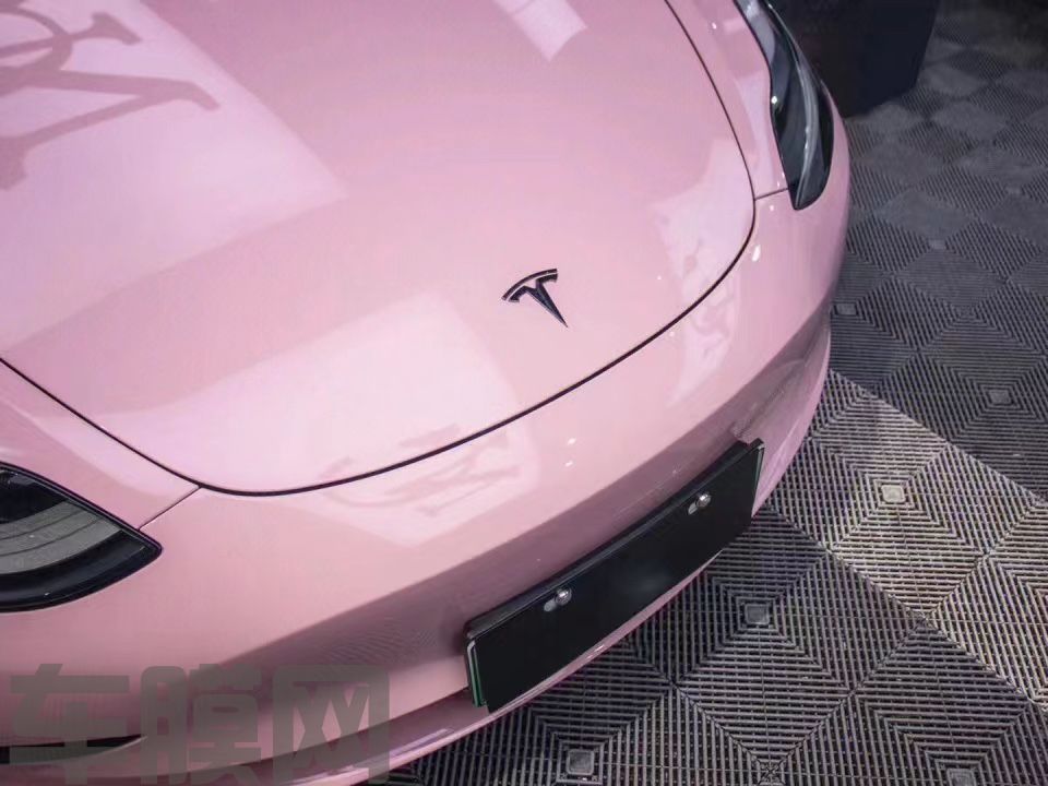 特斯拉Model 3 水晶贝壳粉改色膜 效果图
