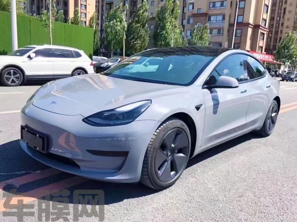 特斯拉Model 3 水晶纳多灰改色膜 效果图