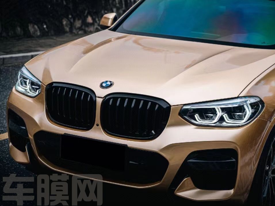 宝马X4 金属香槟金改色膜 效果图