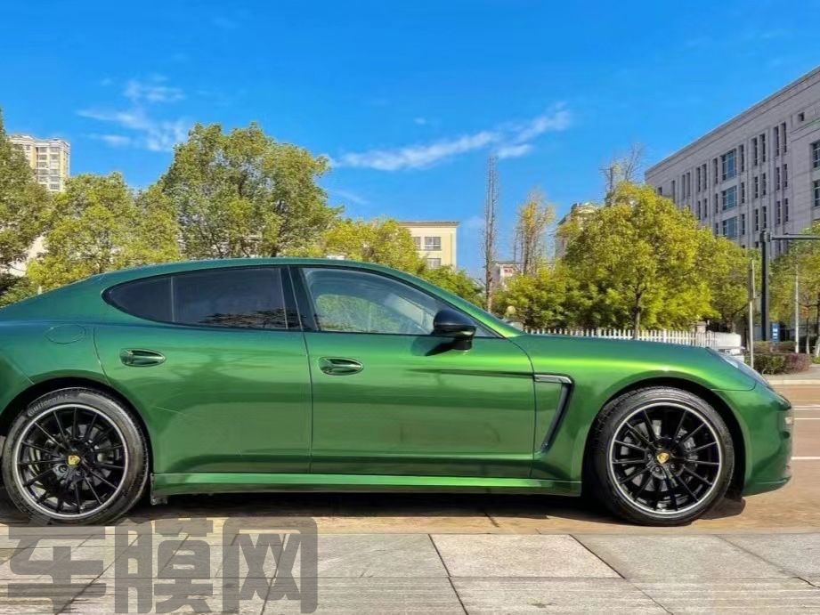 保时捷Panamera 索诺玛绿改色膜 效果图