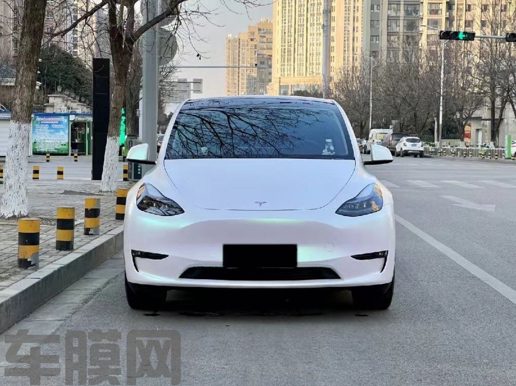 特斯拉Model 3 曙光白改色膜 效果图
