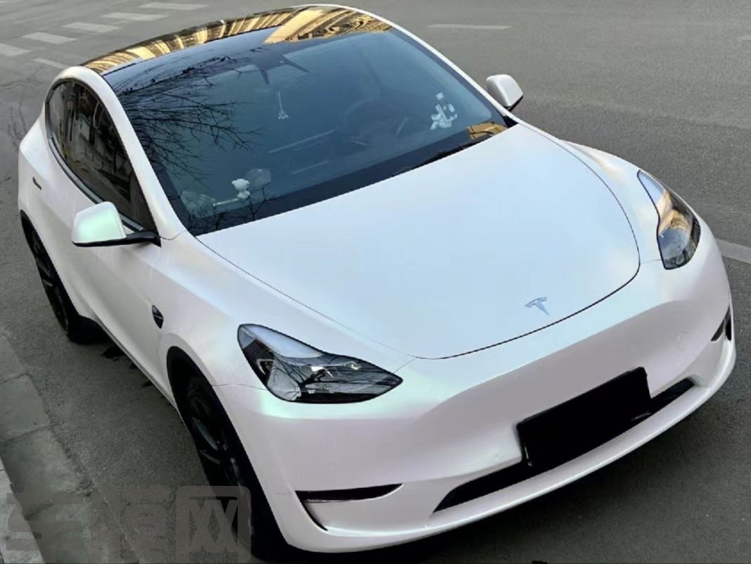 特斯拉Model 3 曙光白改色膜 效果图