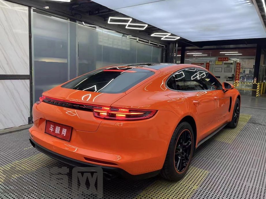 保时捷Panamera PET活力橙改色膜 效果图