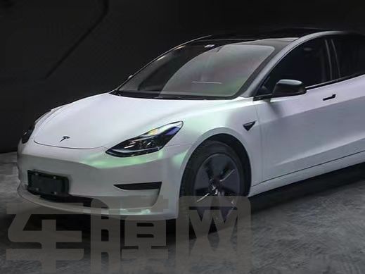 特斯拉Model 3 曙光白改色膜 效果图