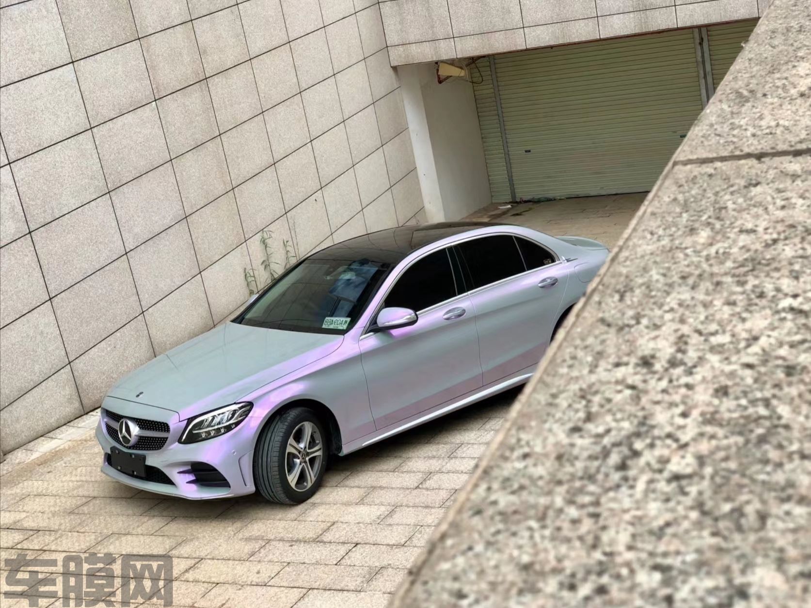 奔驰C260 梦幻灰改色膜 效果图