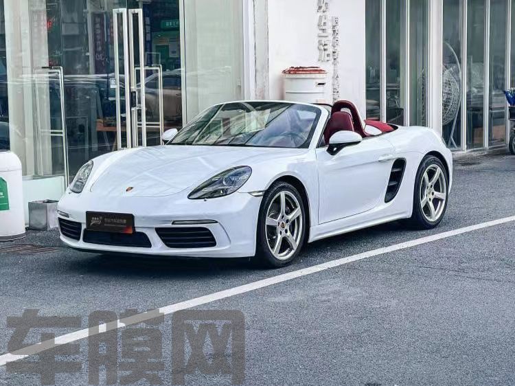 保时捷718 珠光白改色膜 效果图