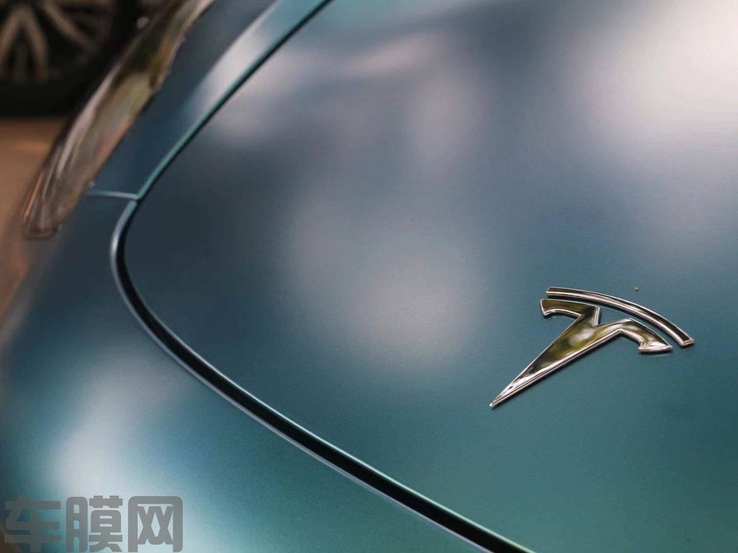 特斯拉Model 3 早春绿改色膜 效果图