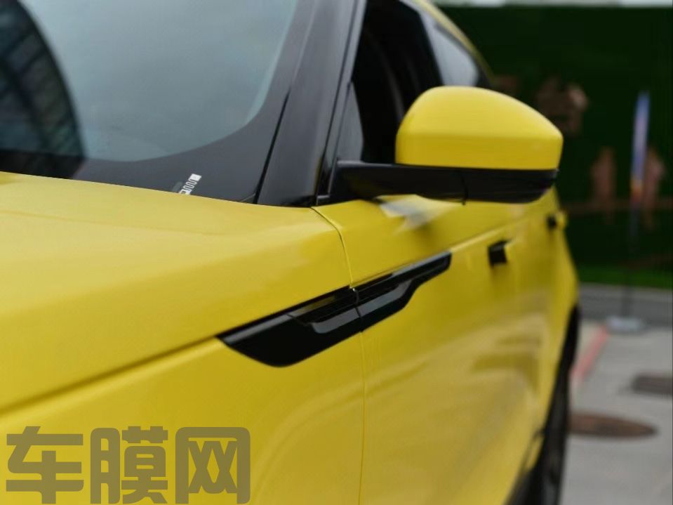 路虎星脉 柠檬黄改色膜 效果图