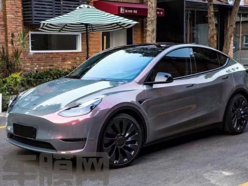 特斯拉Model Y 星空灰魅影改色膜 效果图