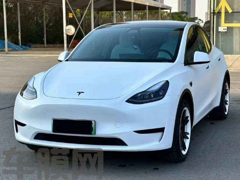 特斯拉Model Y 皓月白改色膜 效果图
