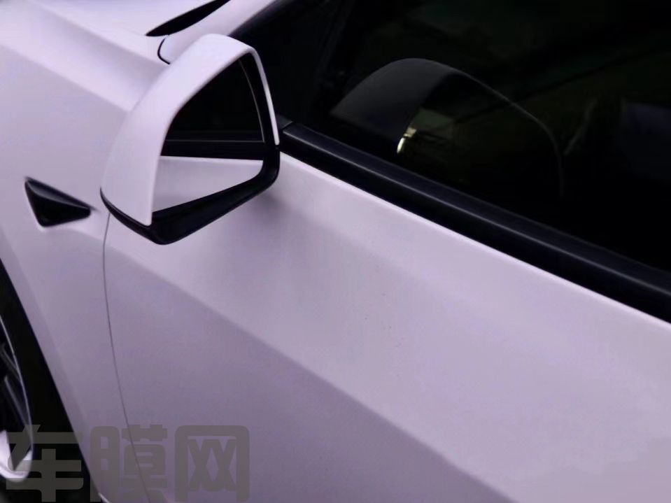 特斯拉Model 3 玫瑰水粉改色膜 效果图