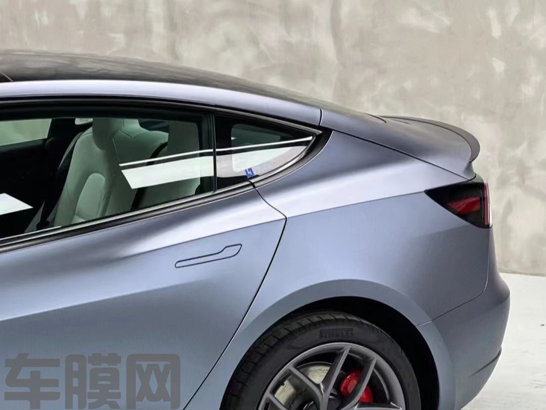 特斯拉Model 3 超哑灰蓝改色膜 效果图