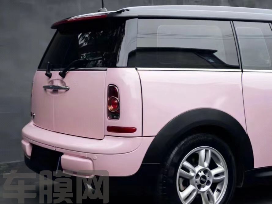 宝马mini 樱花粉改色膜 效果图