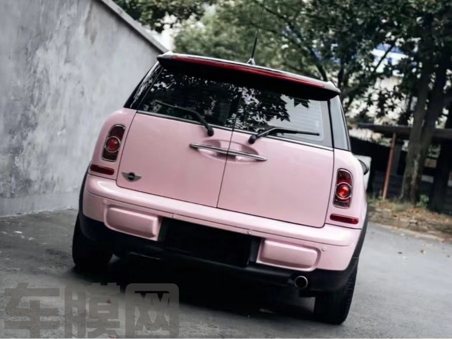 宝马mini 樱花粉改色膜 效果图