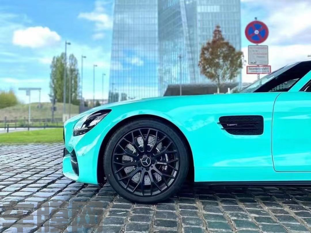 奔驰AMG GT 蒂芙尼蓝改色膜 效果图