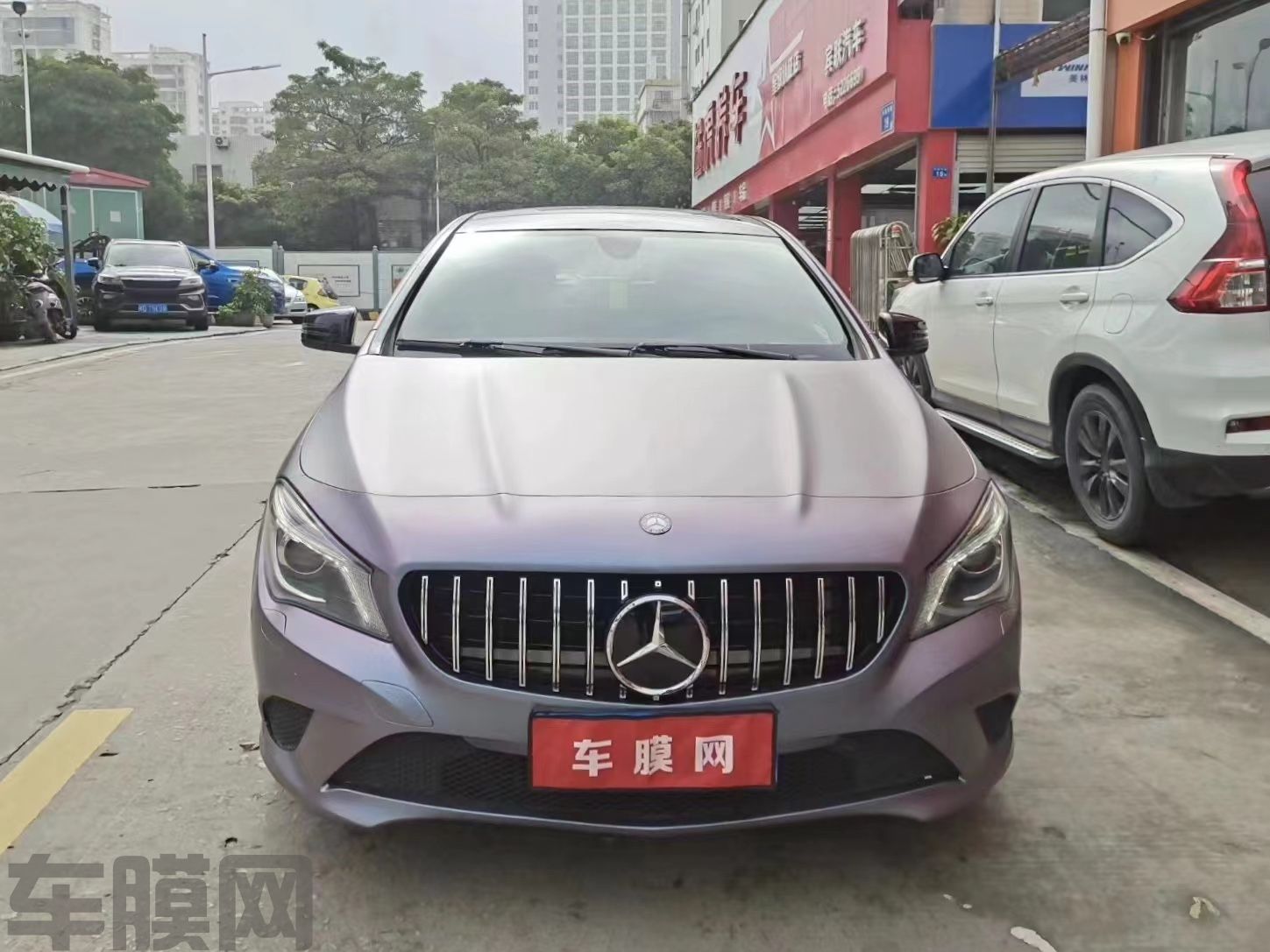 奔驰CLA200 卡普里灰紫改色膜 效果图