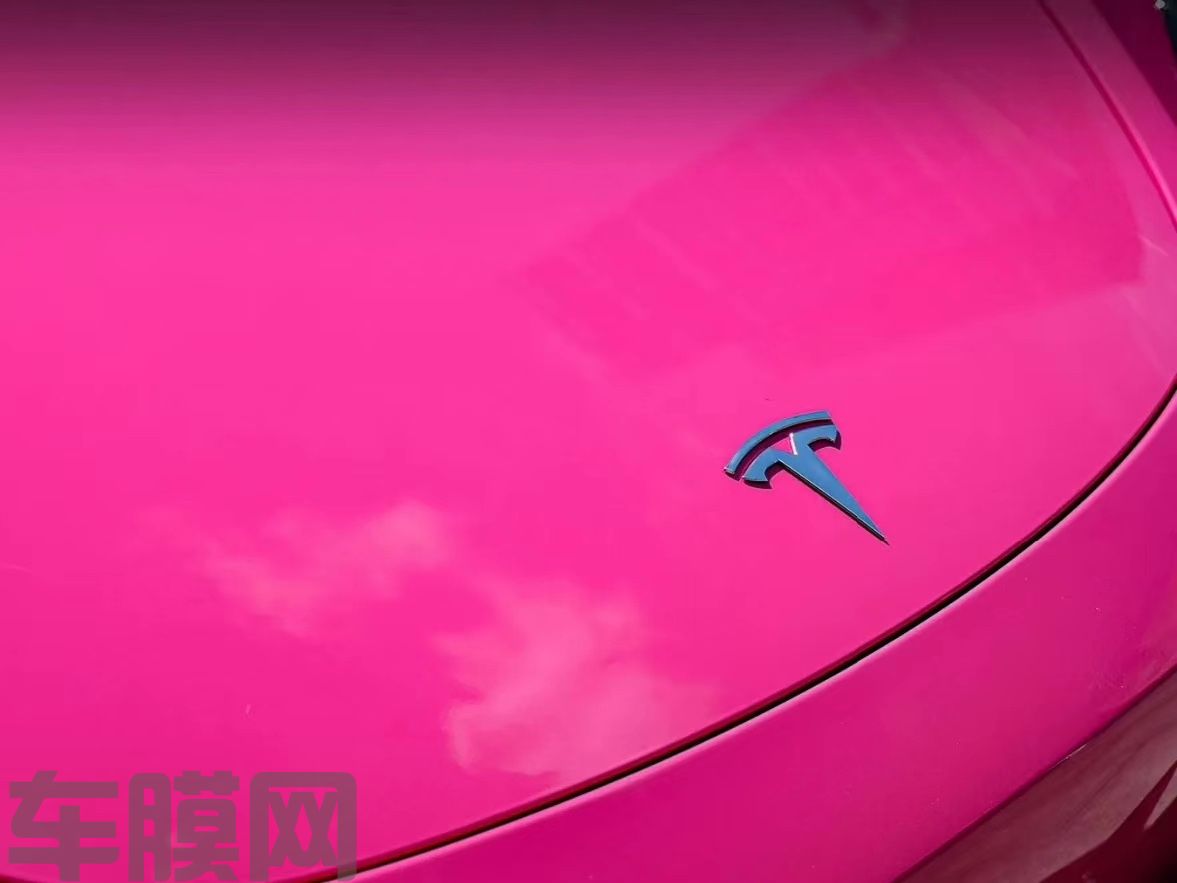 特斯拉Model Y 甜菜根紫改色膜 效果图